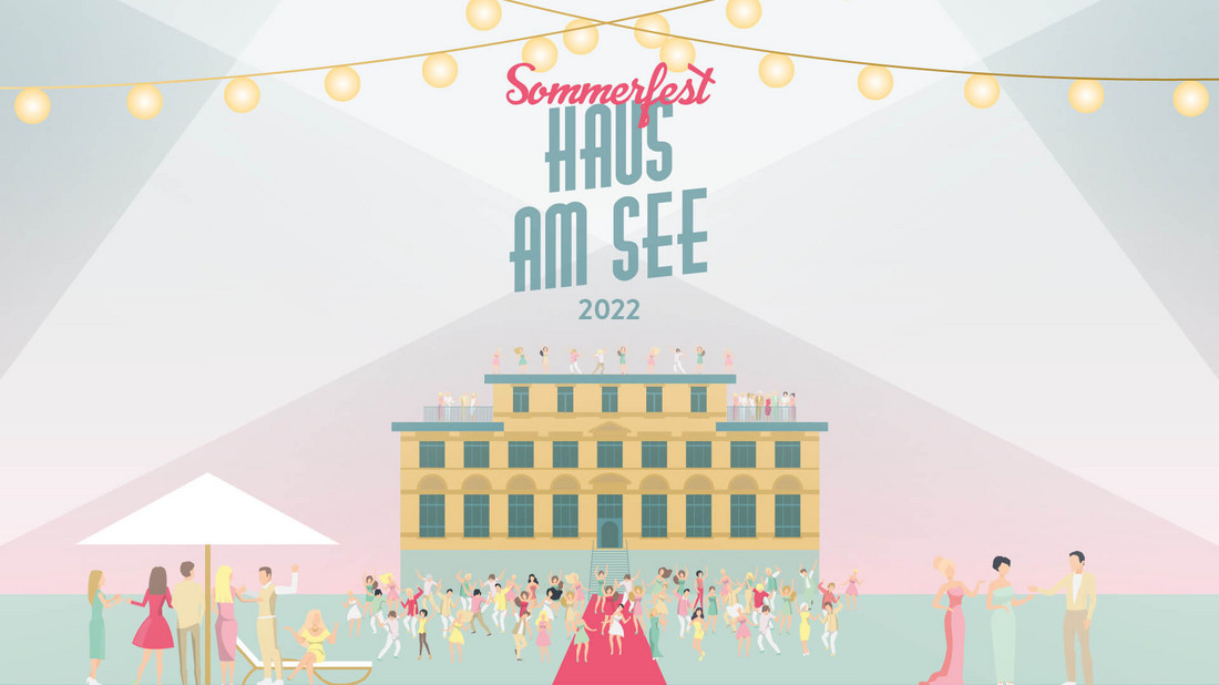 Plakat Sommerfest 2022, Illustration Thema Haus am See