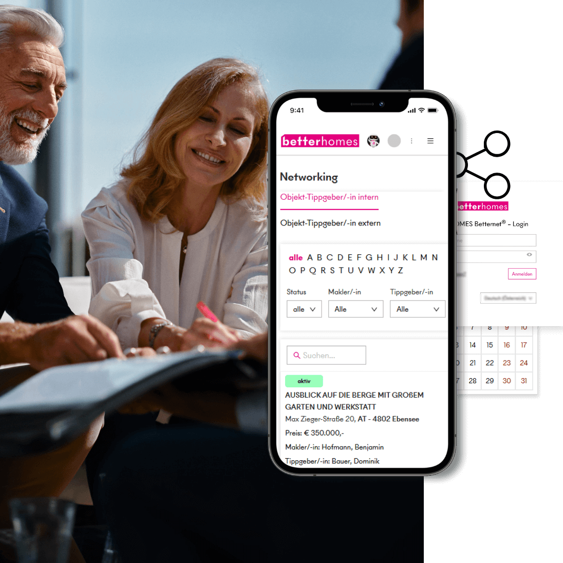 Laptop and smartphone with Betternet open