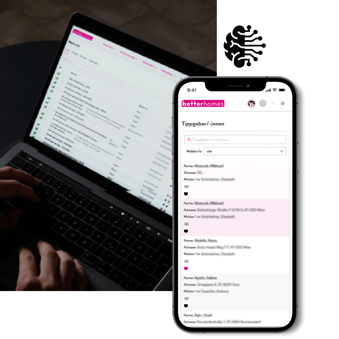Betternet is open on a laptop