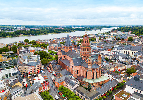 Luftbild vom Mainzer Dom St. Martin